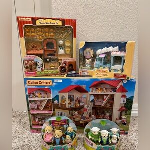 Calico Critters Red Roof Country House + Accessories